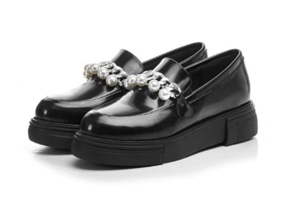 Mocasines de mujer de lujo con perlas 38