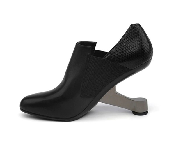 Mocasines elegantes de tacón para mujer J1914 negro 38