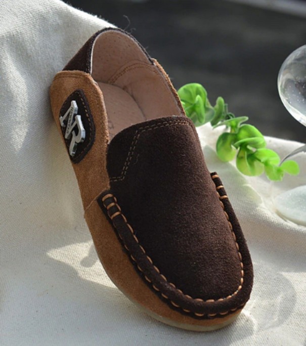 Mocasines para niños A2475 marrón oscuro 32