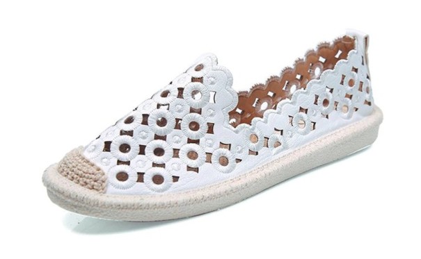 Mocasines transpirables para mujer blanco 39