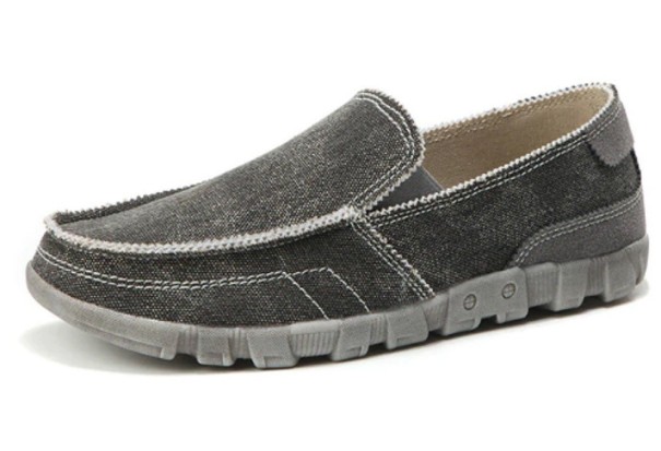 Mocasini din denim pentru bărbați gri 43