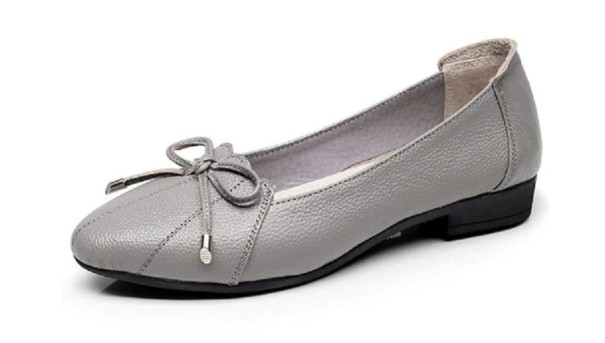 Mocassins à talons pour femmes A843 gris 37