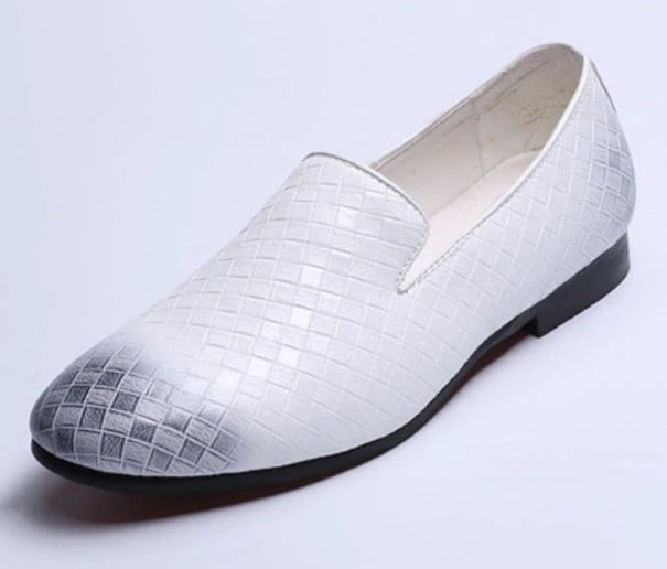 Mocassins lacados para homem J2655 branco 40