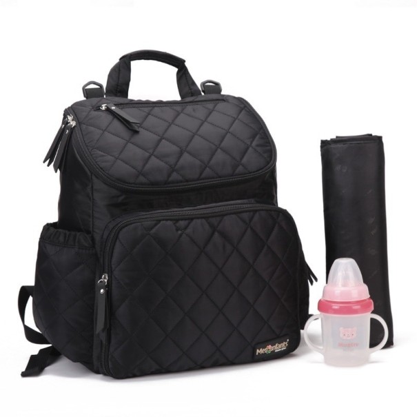 Mochila cambiador acolchada negro