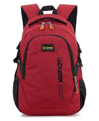 Mochila de estudiante estilo rojo