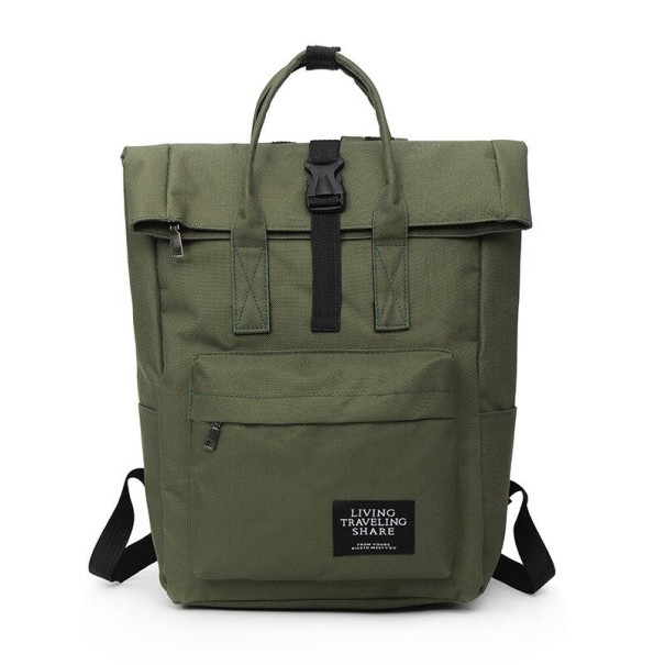 Mochila de mujer con USB E811 verde militar