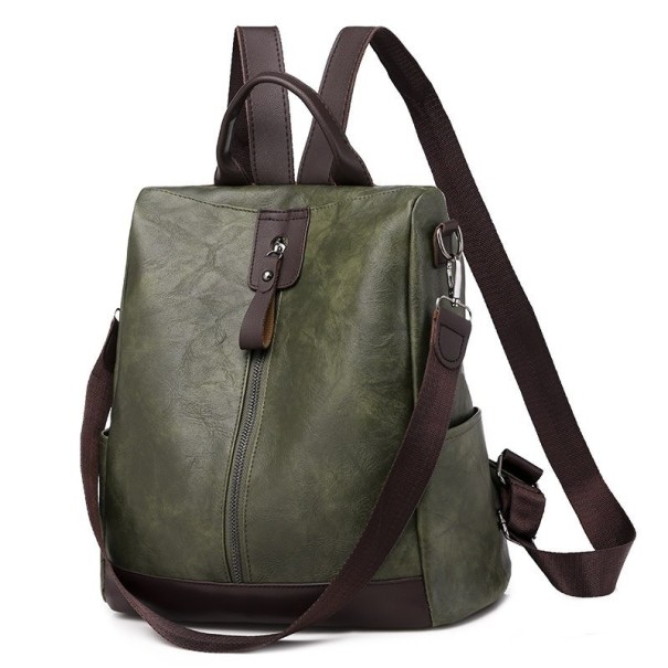 Mochila de mujer E890 verde oscuro