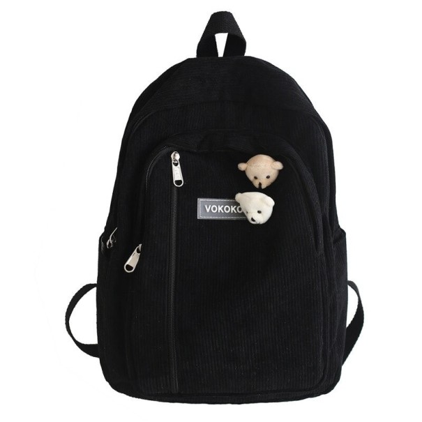 Mochila de pana para mujer E889 negro