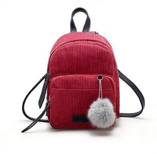 Mochila de pana para mujer E930 rojo