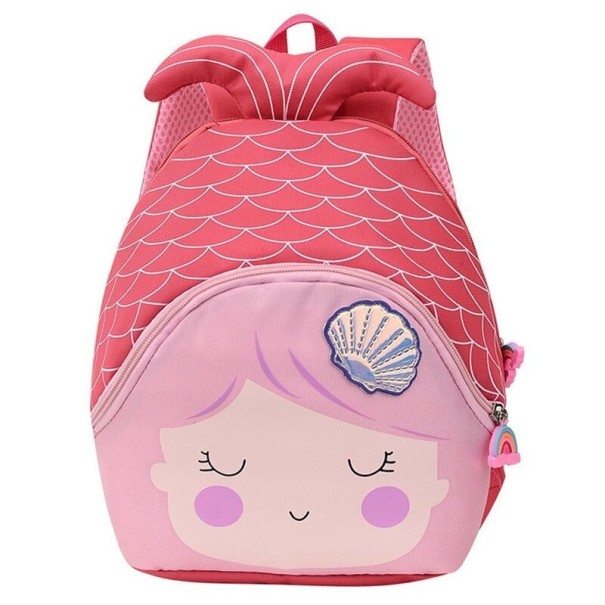 Mochila de sirena para niñas rojo