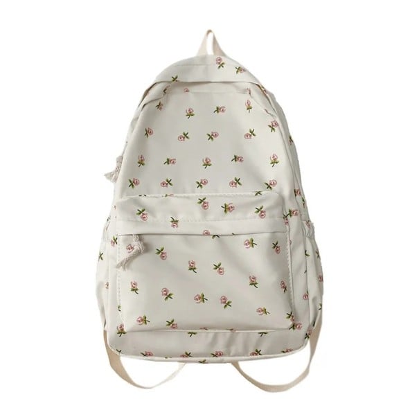 Mochila escolar 13 × 40 × 31 cm Mochila estudiantil de gran capacidad con diseño floral Mochila resistente al agua para portátil con refuerzo 1