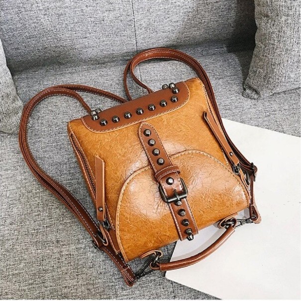 Mochila feminina E800 castanho claro