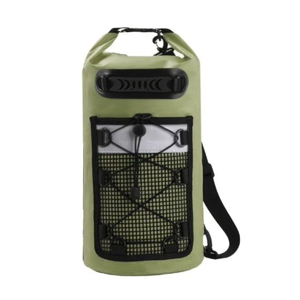 Mochila impermeable de PVC de 10 l, 48 x 30 x 18 cm, mochila seca para natación, rafting, kayak, surf y trekking, para hombre y mujer. verde