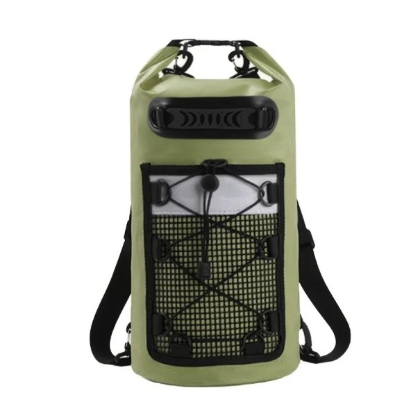 Mochila impermeable de PVC de 30 l (61 x 43 x 28 cm), bolsa seca para natación, para hombre y mujer, ideal para rafting, kayak, surf, navegación y trekking. verde