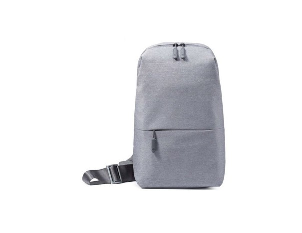 Mochila masculina cruzada J1549 cinzento claro