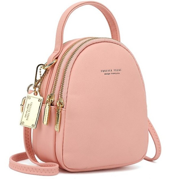 Mochila mini feminina E724 rosa