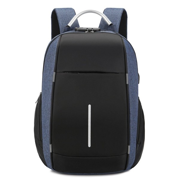 Mochila para hombre con USB E957 azul