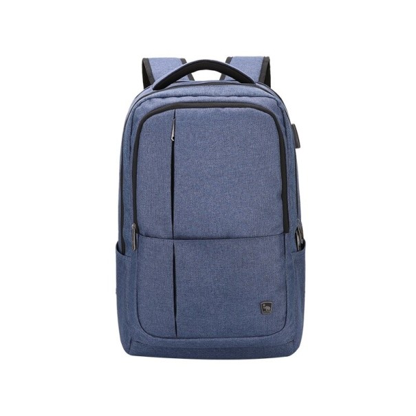 Mochila para hombre con USB E959 azul oscuro
