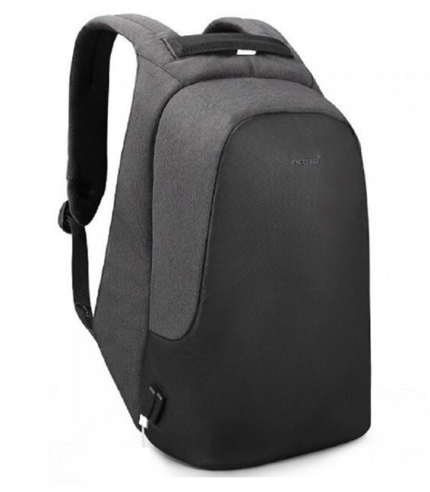 Mochila para hombre con USB E971 gris oscuro