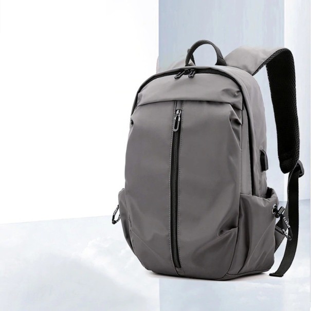 Mochila para hombre con USB E987 gris