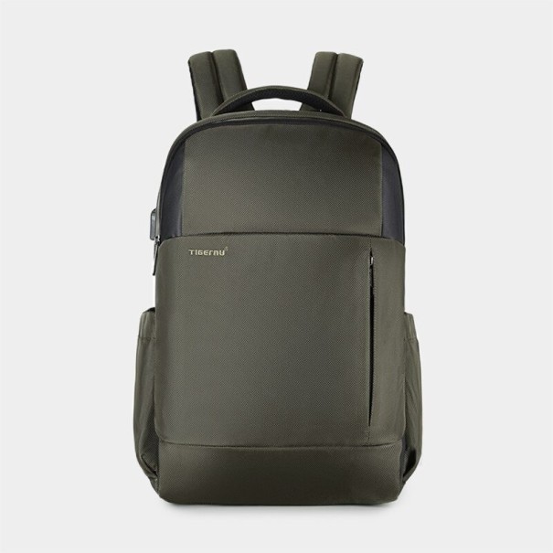 Mochila para hombre con USB E989 verde militar