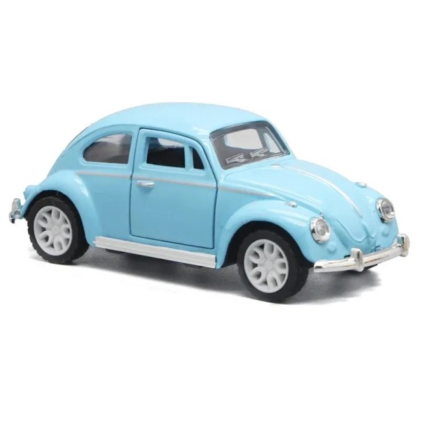 Model auta Brouk 1:36 Kovový model retro automobilu Detailní hračka pro děti Sběratelský model auta Stylový dárek pro milovníky aut modrá