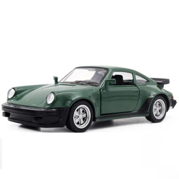 Model auta Porsche 911 1:36 12,2 × 4,5 × 3,5 cm Detailní sportovní miniatura závodního vozu Hračka pro děti Sběratelský model Luxusní dárek zelená