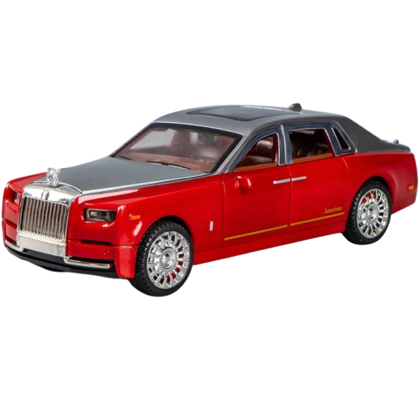 Model de lux al unei mașini Miniatură realistă din plastic a vehiculului Jucărie detaliată a automobilului roșu