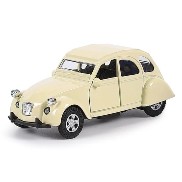 Model klasického auta 1:32 12,5 × 4,6 × 4,5 cm Kovový sběratelský model ze slitiny Retro veterán dekorace pro sběratele béžova