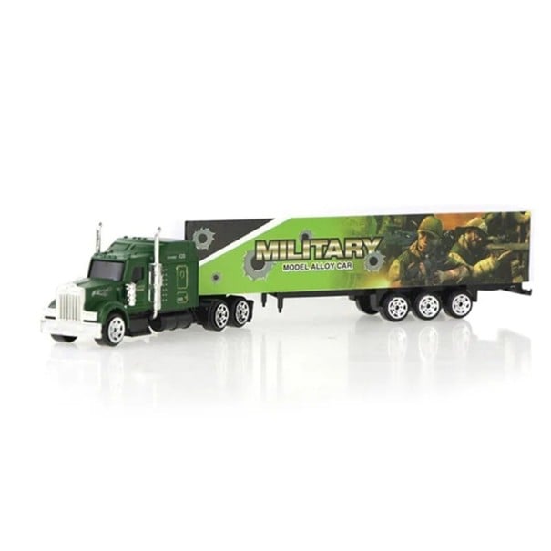 Modèle de camion militaire 23,5 x 3 x 4,5 cm Alliage métallique et plastique ABS Camion militaire réaliste Modèle de collection Jouet pour enfants 1