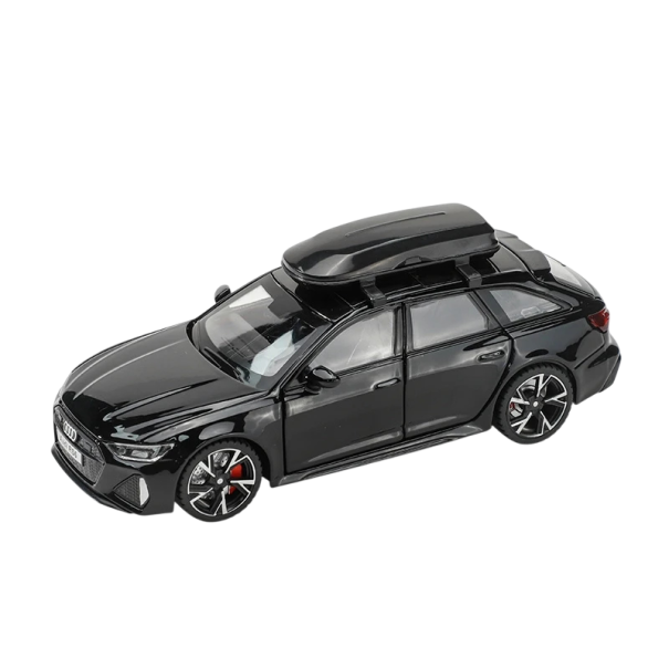Modèle de voiture Audi RS6 1:32 15,7 x 6,1 x 5,8 cm Voiture en métal Alliage de zinc et d'aluminium Modèle de collection Voiture de sport Jouet pour enfants Cadeau noir