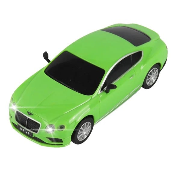 Modèle de voiture Bentley Continental GT V8 1:43 Plastique Vert coupé sportif de luxe Miniature détaillée modèle de collection jouet pour enfants 1
