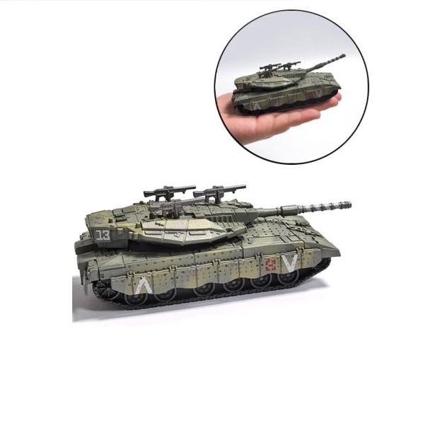 Modello di carro armato Merkava scala 1:72 kit di montaggio in plastica 11 x 5,5 x 4 cm modello da collezione per decorazione per modellisti e collezionisti 1