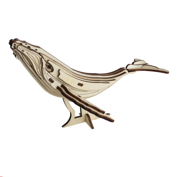 Modello di puzzle 3D in legno Balena DIY gioco di animali kit di montaggio manuale Regalo per bambini adulti adolescenti Creazione creativa 1