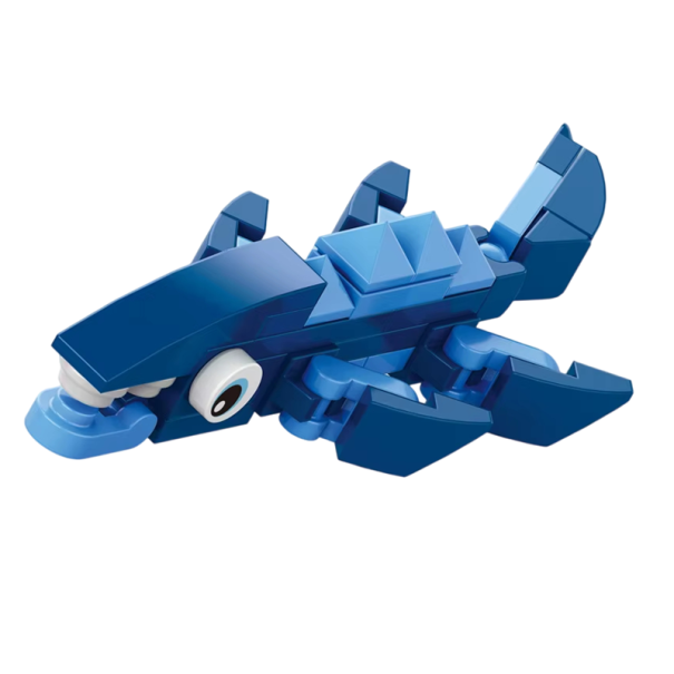 Modelo de dinosaurio marino Mososaurus 4.5 x 10.2 x 2.3 cm 38 piezas micro construcción 3D bloques apilables para niños a partir de 9 años Kit 1