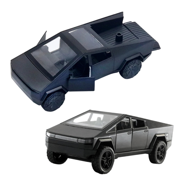 Modelo de pickup em metal Miniatura realista de um veículo pessoal carro em miniatura detalhadamente trabalhado preto