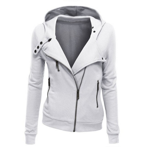 Moderiktig hoodie för kvinnor - Vit XS