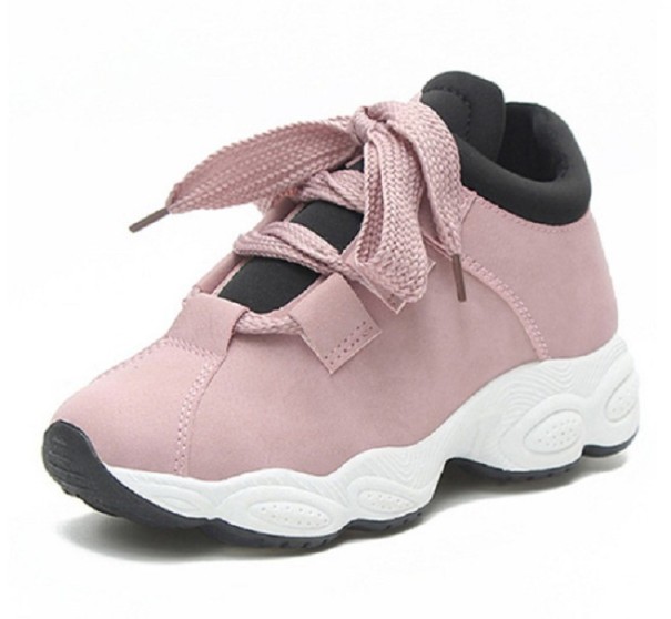 Modern női platform cipő rózsaszín 35