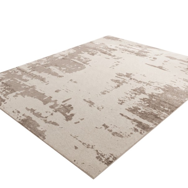 Modern Rug for Living Room with Abstract Pattern 200 x 140 cm Polyester Beige Area Rug for Living Room and Bedroom 1