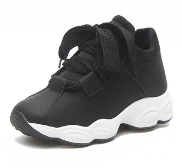 Moderna damsneakers på en plattform grå 37