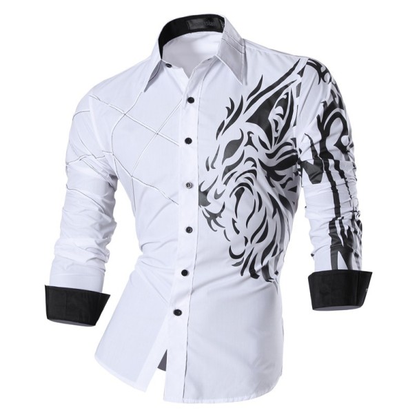 Moderná pánska košeľa - Biela XXL