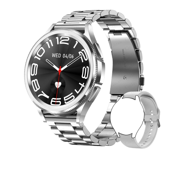 Moderna smartklockor Celoobrasovksk touch sport fitness klockor Hälsomonitorering Daglig aktivitet Modern design Inkluderar en extra rem silver