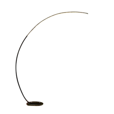 Moderne Bogen-LED-Stehlampe mit Fernbedienung und drei Lichtfarben, 170 x 120 cm, dimmbar, Dekoration für das Wohnzimmer schwarz