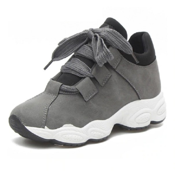 Moderne Damen-Plateau-Sneaker grau 36