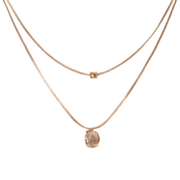 Moderne dames gelaagde ketting Gouden ontwerp Zinklegering Vintage hanger Eenvoudige boho sieraden Stijlvol cadeau voor vrouwen 1