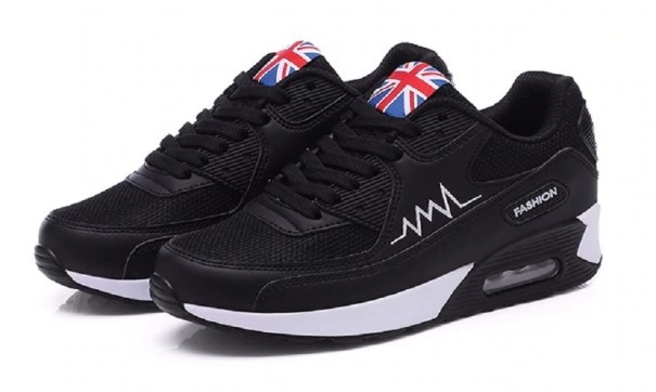 Moderne damesneakers med flag J2007 sort 36