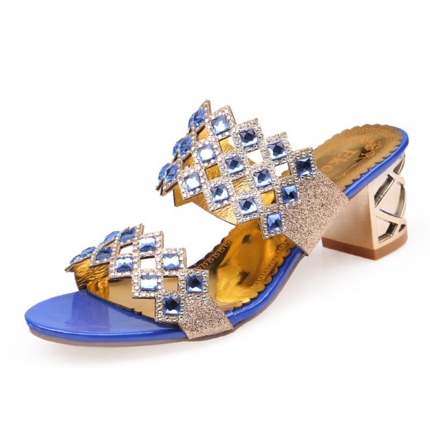 Moderne damespantoffels blauw 38