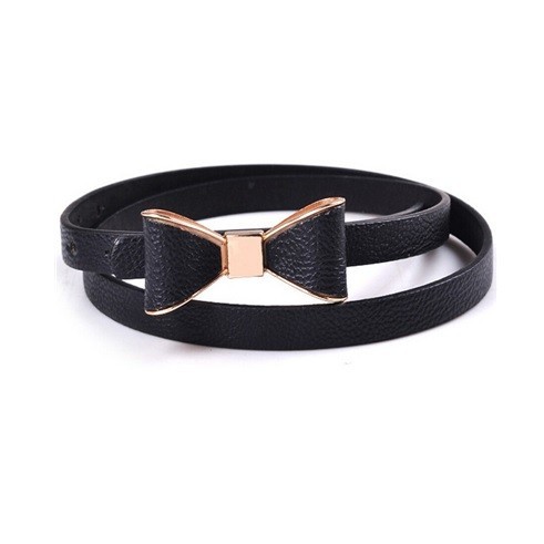 Moderne damesriem met strik wit
