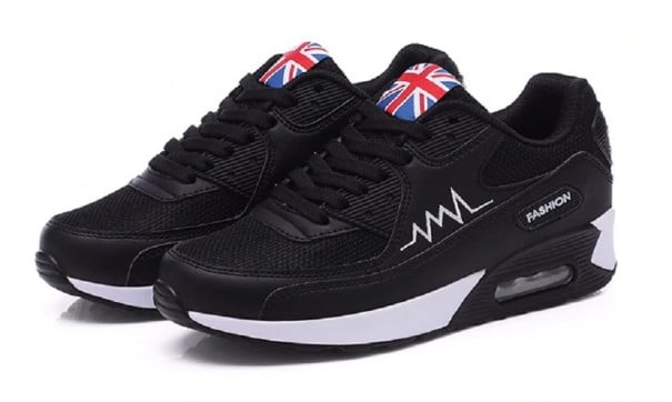 Moderne damessneakers met vlag J2007 zwart 40