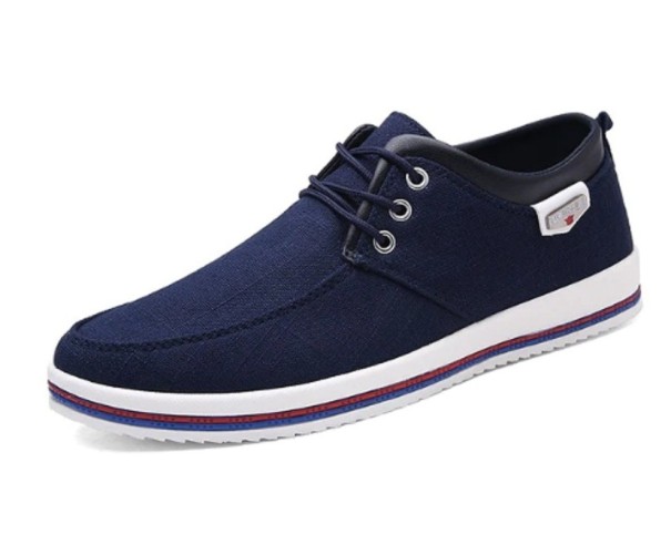 Moderne Herren-Leinenschuhe J2138 dunkelblau 40